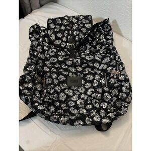 Victoria's Secret Pink Sequins Black Silver Cheetah Limited Backpack 2013 Bling